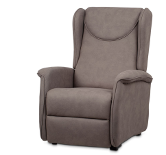 TV křeslo ušák MARLON s elektrickým polohováním — hnědá látka, 2 motory, nosnost 140 kg Autronic