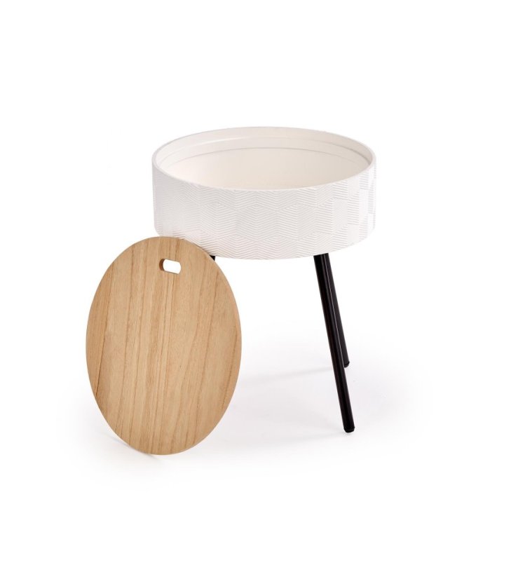 Konferenčný stolík AURA — čierna / biela