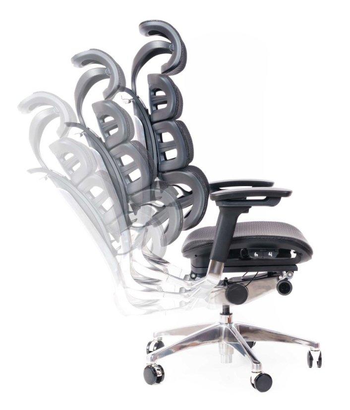 Ergonomická kancelárska stolička TRINITY — čierna Sego