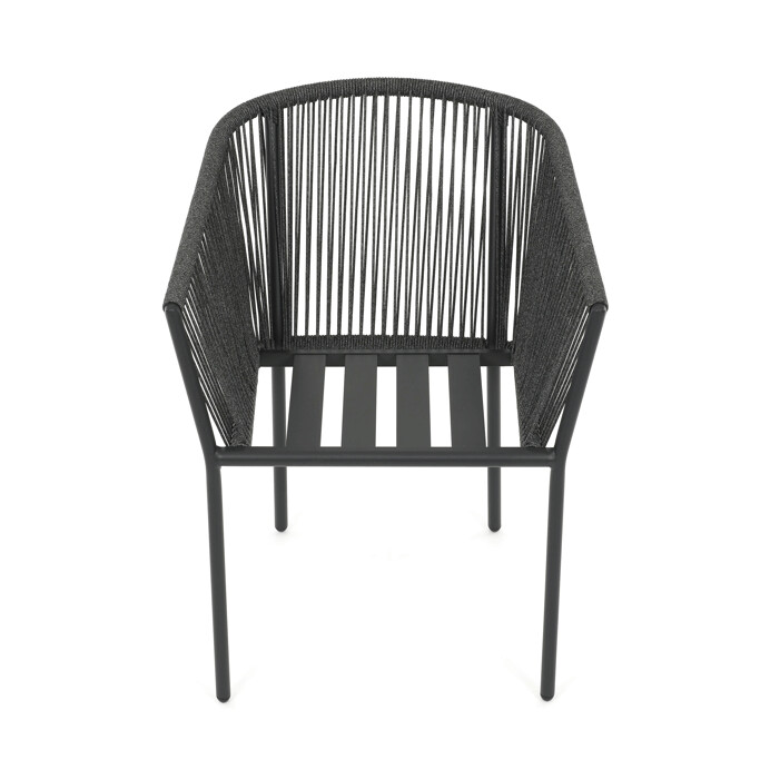 Záhradné kresielko ALURA – sivá, hliníková konštrukcia