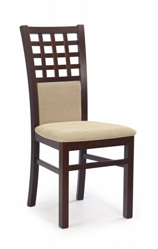 Jídelní židle GERARD 3 – masiv, látka, více barev - čalounění GERARD 3: bílá / šedá