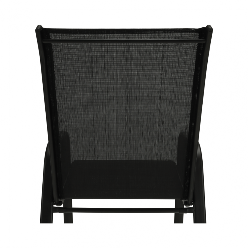 Zahradní židle ALDERA — kov, látka, tmavě šedá Kondela