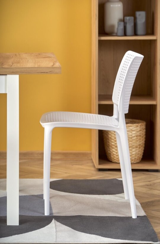 Plastová židle TOAD — bílá Halmar