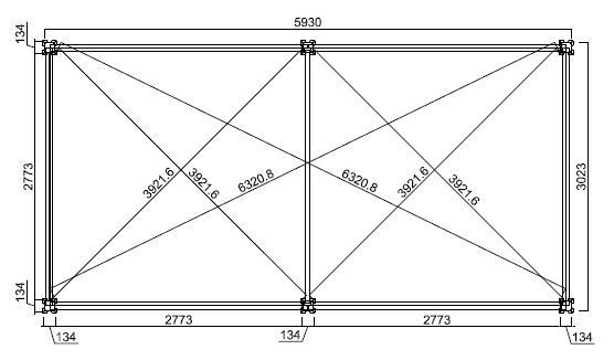 Bioklimatická pergola INTRO PLUS 6x3 m, hliník -  volně stojící
