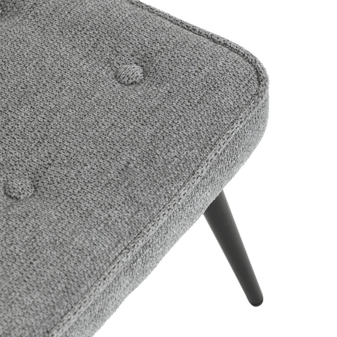 Luxusní relaxační křeslo NUVOLA s taburetem –  vodoodpudivá, sametová, šedá látka