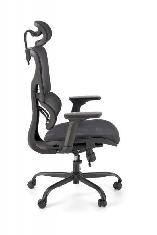 Kancelárska ergonomická stolička GOTARD — sieťovina, čierna