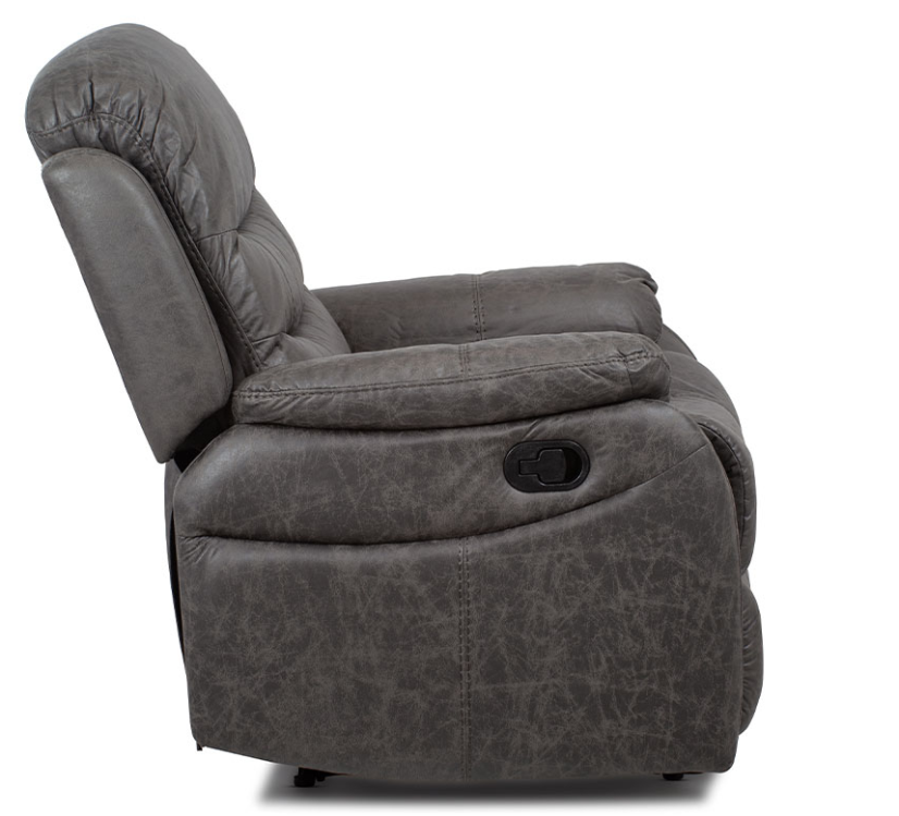 TV polohovatelné křeslo ROGIL - látka, šedá, nosnost 130 kg