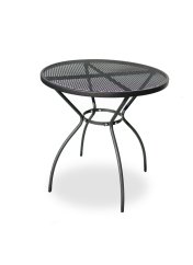 Zahradní kulatý stůl ANTILA — kov, černá, průměr 70 cm