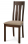 Jedálenská drevená stolička DADO - masív buk, orech, béžový poťah