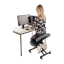 Ergonomická kľačka KILIAN – svetlosivá/čierna, látkový povrch