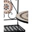 Zahradní set, stůl + 2 židle  MOSAICA –⁠⁠⁠⁠⁠⁠ keramická mozaika, černý matný lak