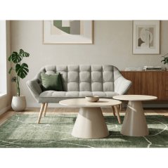 Konferenčný stolík ARID II – 70x70x40,5 cm, keramika, travertin  Autronic