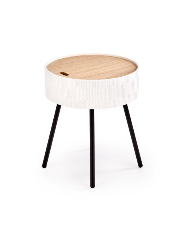 Konferenčný stolík AURA — čierna / biela