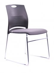 Jednací stohovatelná židle Sego STREAM – čalouněný sedák, více barev