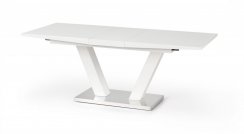 Jídelní rozkládací stůl MASON –⁠ 160x90x76 (+40), kov, bílý