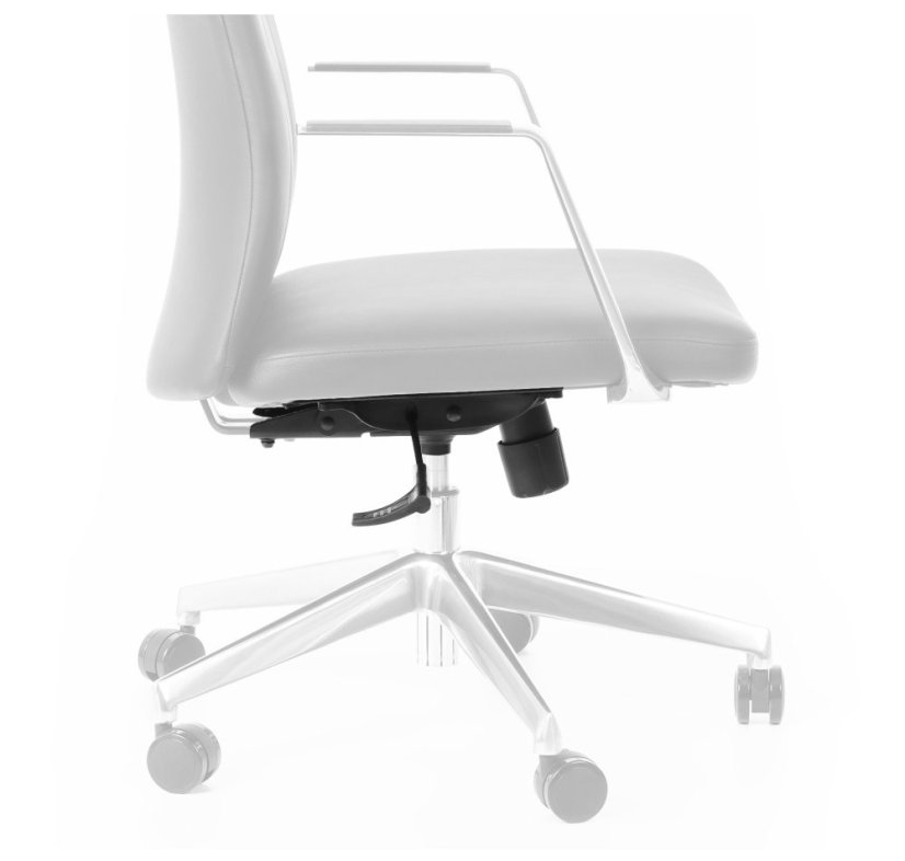 Kancelárske otočné kreslo MAART - koža, čierna