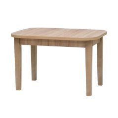 Jedálenský stôl MINI FORTE – pevné prevedenie, zaoblené rohy, dub sonoma
