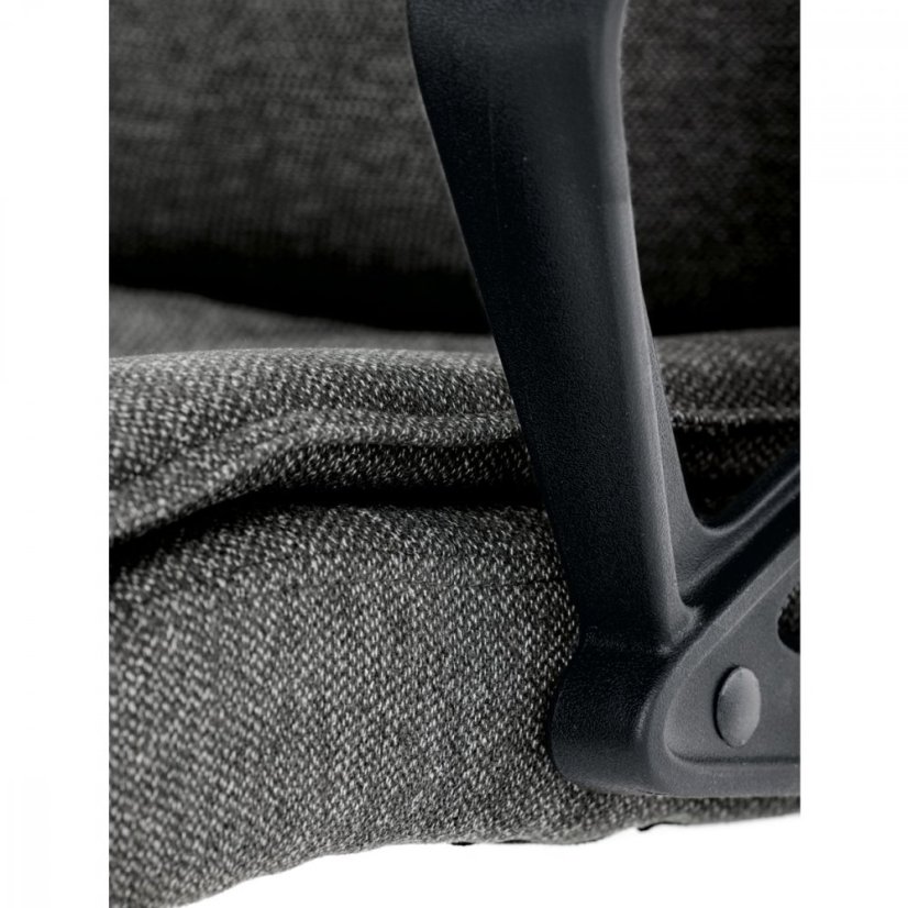 Kancelárske kreslo EZRA — kov, látka, sivá