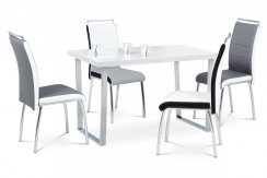 Jídelní stůl VETBY – 120x75 cm, bílý / chrom