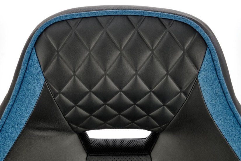 Herní křeslo RAGNAR — látka, ekokůže, černá / modrá Halmar