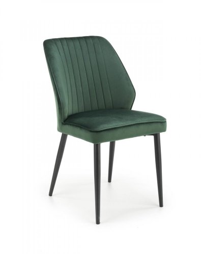 Jídelní židle HANKO –⁠ kov/látka, zelená
