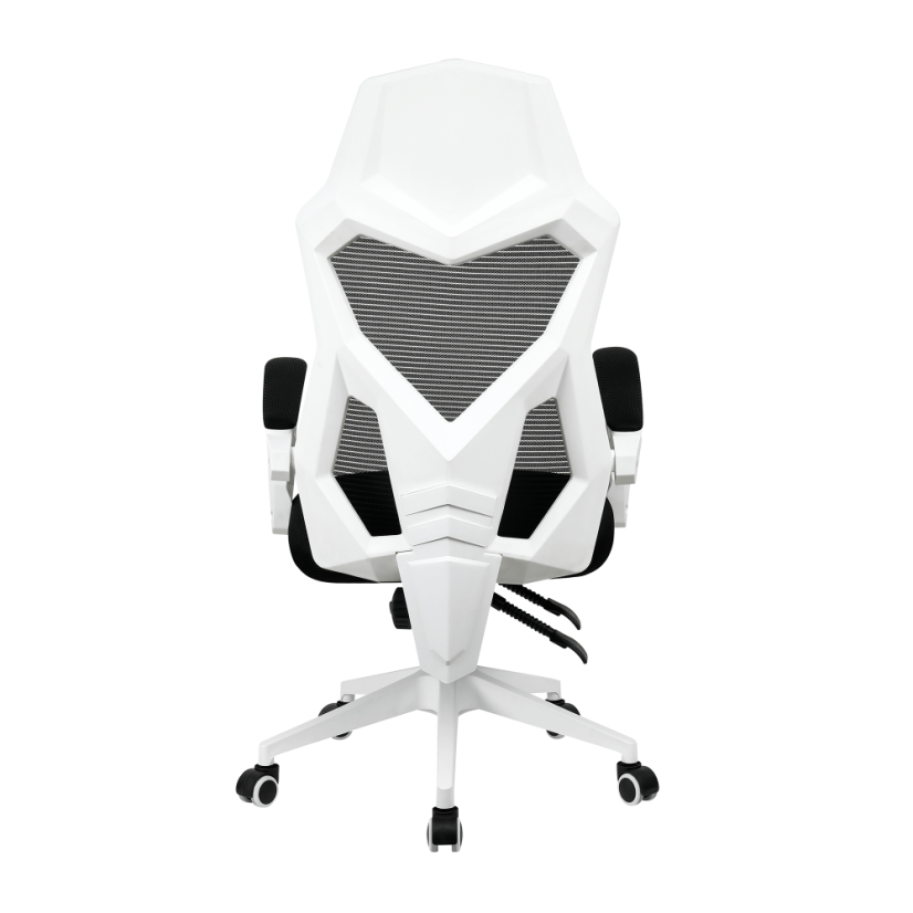 Herná stolička YOKO – plast, sieťovina, čierna / biela