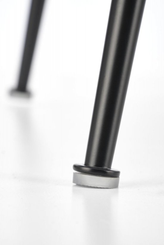 Jedálenská stolička MALVE - kov, látka, čierna / vzor