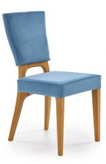Jedálenská stolička WENANTY – masív dub, látka modrá