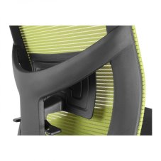 Kancelárska ergonomická stolička SCALA — čierna / zelená, nosnosť 150 kg
