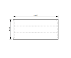Jednací stůl UJ 1800 – rovný, 180 cm, Hobis