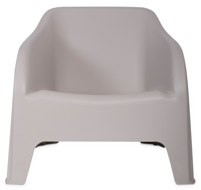 PETRA ARMCHAIR plastové křeslo - šedá
