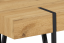 Konferenční stolek MOODY — 110x60x42 cm, MDF divoký dub, černý kov