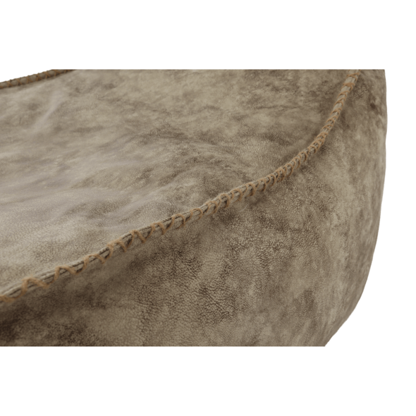 Sedací vak s taburetom FOLAN — béžovohnedá