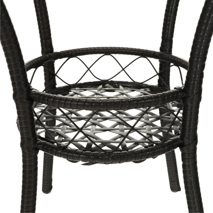 Zahradní set LASAN 1 + 2 – umělý ratan, hnědá