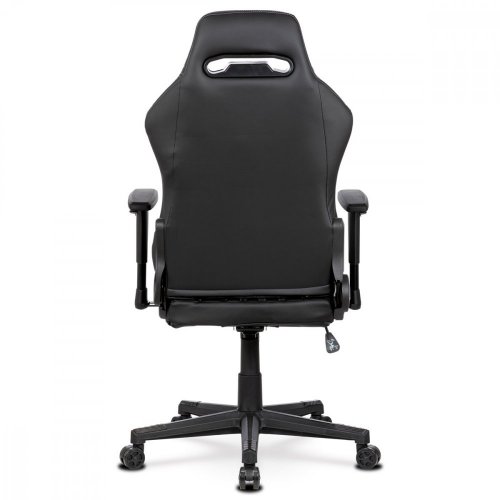 Herní židle ERACER F06 – ekokůže, černá/šedá, nosnost 130 kg