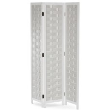 Trojkrídlový paraván MARVIN z masívneho smreku v bielej farbe Autronic