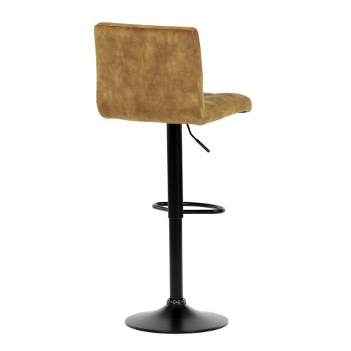 Barová židle TART — látka, kov, žlutá