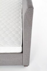 Dvoulůžková postel MODENA –⁠ 160x200, látka, šedá