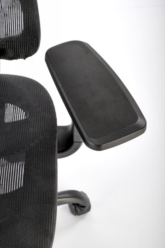 Kancelárska ergonomická stolička GOTARD — sieťovina, čierna