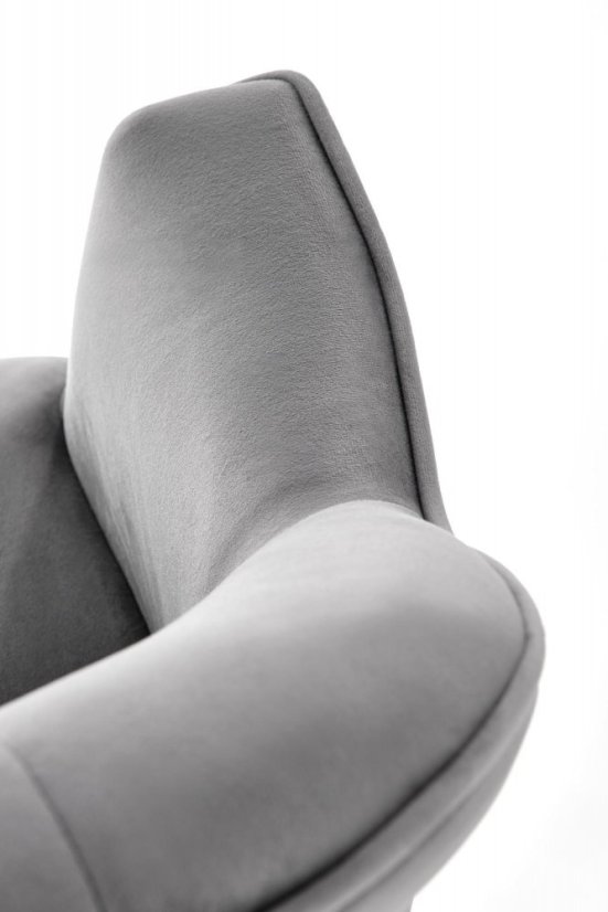 Jedálenské kresielko ROLLA — zamat, šedá