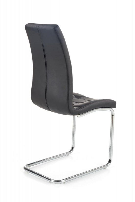 Jedálenská stolička POLY – kov, eko koža čierna