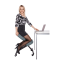 Ergonomická kľačka KILIAN – svetlosivá/čierna, látkový povrch