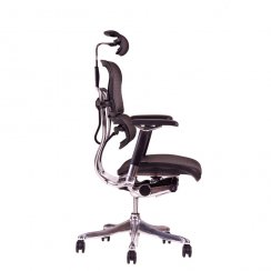 Kancelářská židle na kolečkách Office Pro SIRIUS Q24 – s područkami i podhlavníkem, nosnost 150 kg