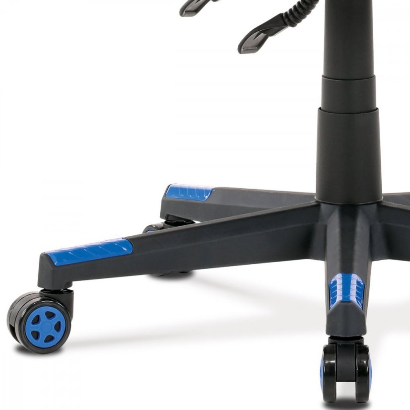 Herná stolička FROGGY – ekokoža, látka, čierna / modrá