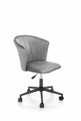 Kancelářská otočná židle PASCO — samet, šedá