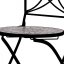 Zahradní židle s mozaikou LUNGI 2 ks —  keramická mozaika, kov, černý lak