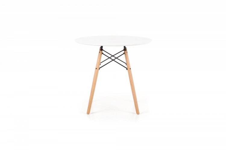 Jídelní kulatý stůl PROMETHEUS –⁠ 80x72, dřevo, bílý