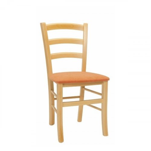 Dřevěná jídelní židle Stima PAYSANE LÁTKA – buk, čalouněný sedák, nosnost 140 kg