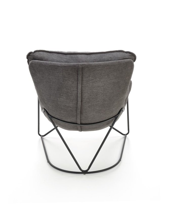 Relaxační křeslo VOLKER — tmavě šedá / černá Halmar