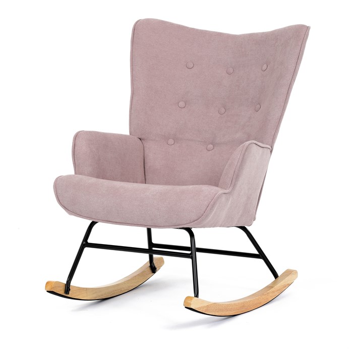 Houpací křeslo SIMLI - látka, růžová Autronic